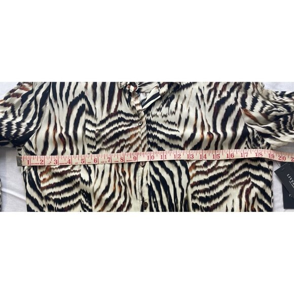 Liverpool Los Angeles Blouse Button Up Allover Patchwork Animal Print Size M NWT - Picture 16 of 16